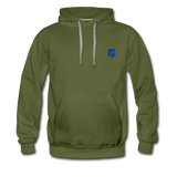 Men’s Premium Hoodie  WITH BLUE  LOGO - olive green