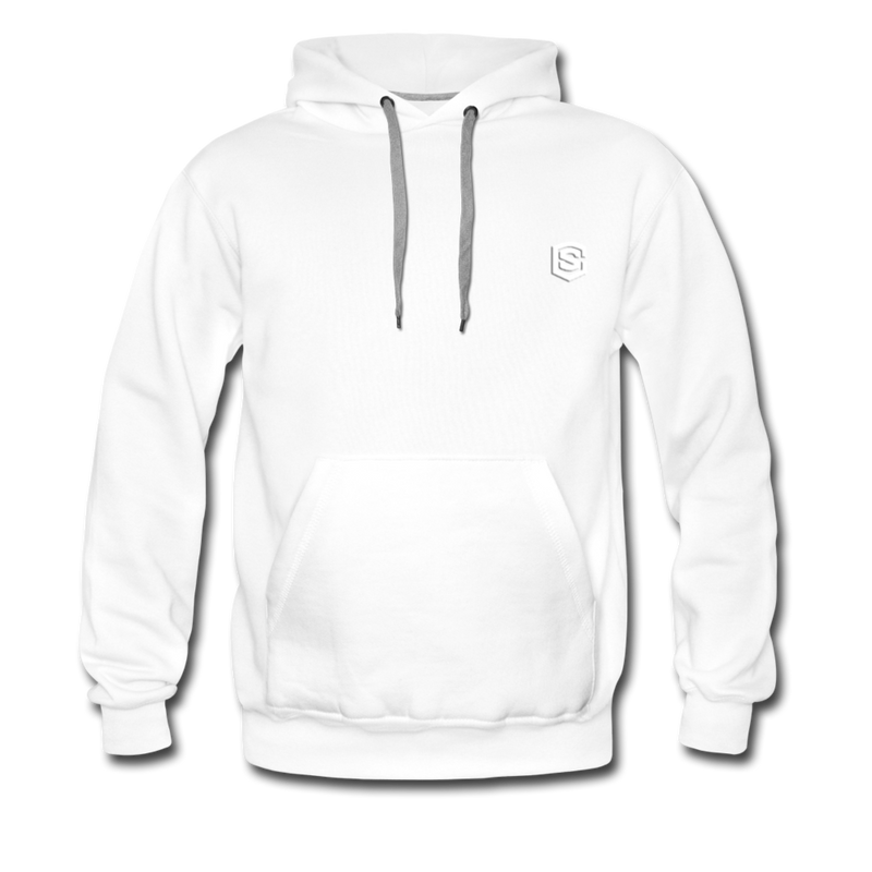 Men’s Premium Hoodie  WITH WHITE  LOGO - white