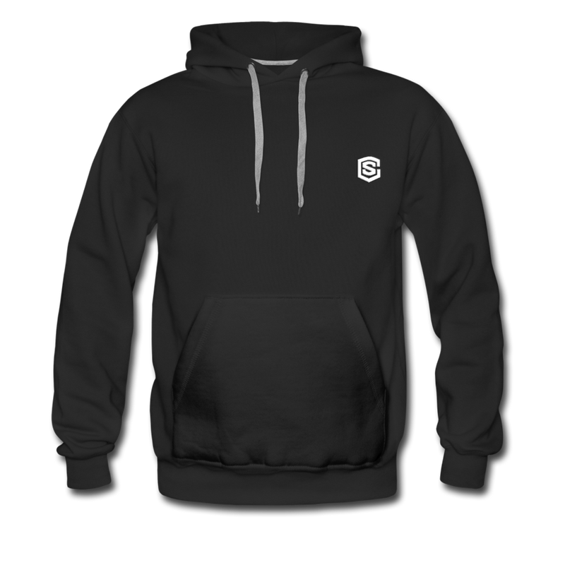 Men’s Premium Hoodie  WITH WHITE  LOGO - black