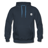 Men’s Premium Hoodie  WITH WHITE  LOGO - navy