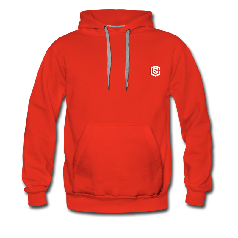 Men’s Premium Hoodie  WITH WHITE  LOGO - red