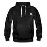 Men’s Premium Hoodie  WITH WHITE  LOGO - charcoal gray