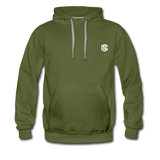 Men’s Premium Hoodie  WITH WHITE  LOGO - olive green