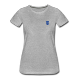 Women’s Premium T-Shirt  WITH BLUE  LOGO - heather gray