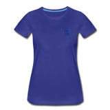 Women’s Premium T-Shirt  WITH BLUE  LOGO - royal blue