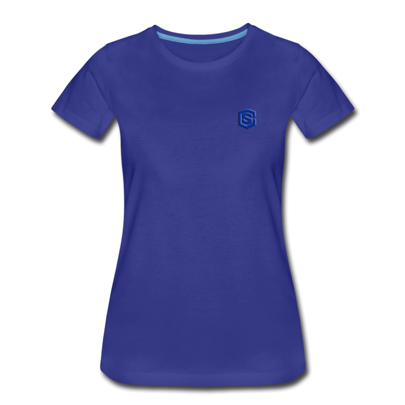 Women’s Premium T-Shirt  WITH BLUE  LOGO - royal blue