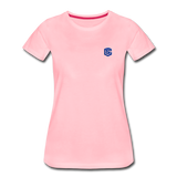 Women’s Premium T-Shirt  WITH BLUE  LOGO - pink