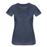 Women’s Premium T-Shirt  WITH BLUE  LOGO - heather blue