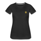 Women’s Premium T-Shirt  WITH GOLD  LOGO - black