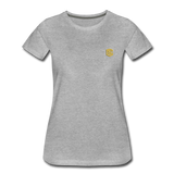 Women’s Premium T-Shirt  WITH GOLD  LOGO - heather gray