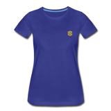 Women’s Premium T-Shirt  WITH GOLD  LOGO - royal blue