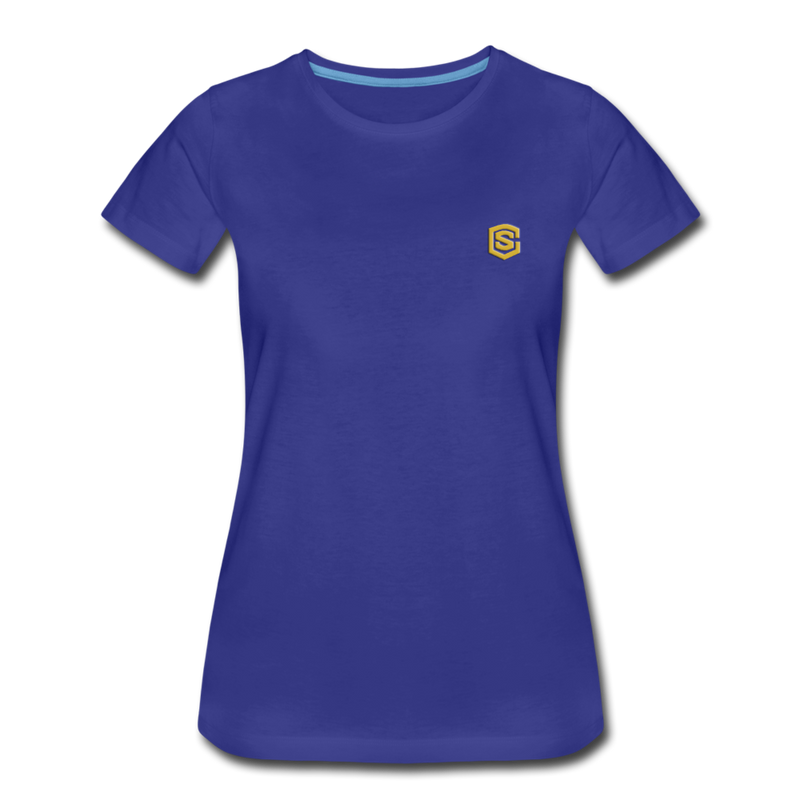 Women’s Premium T-Shirt  WITH GOLD  LOGO - royal blue