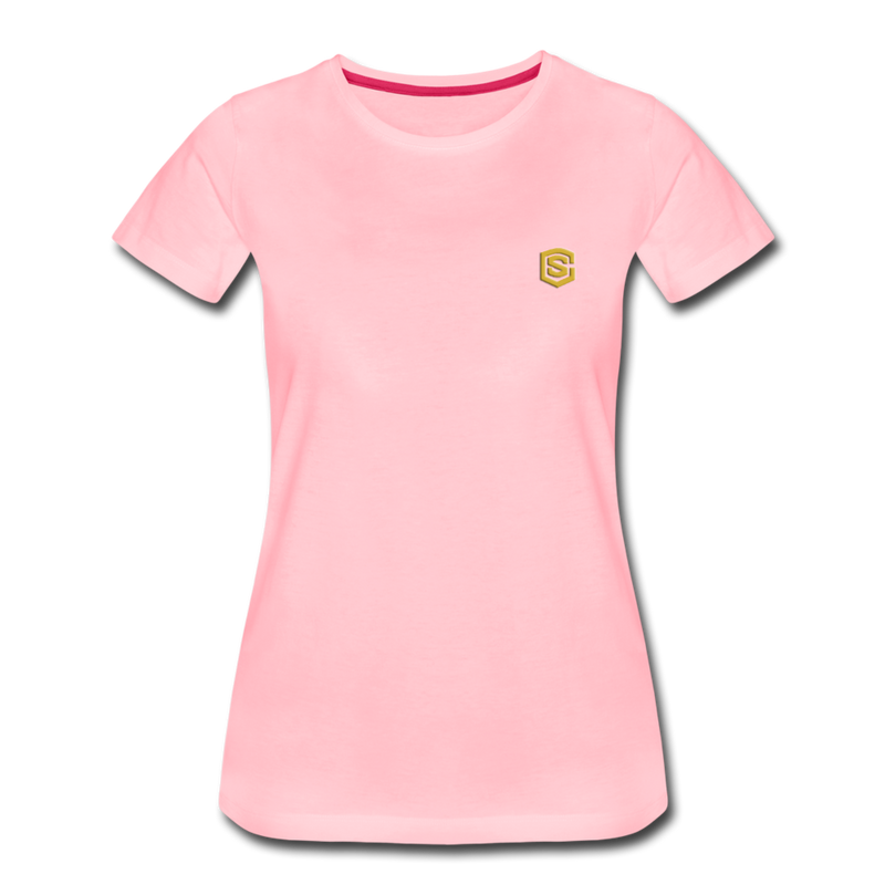 Women’s Premium T-Shirt  WITH GOLD  LOGO - pink