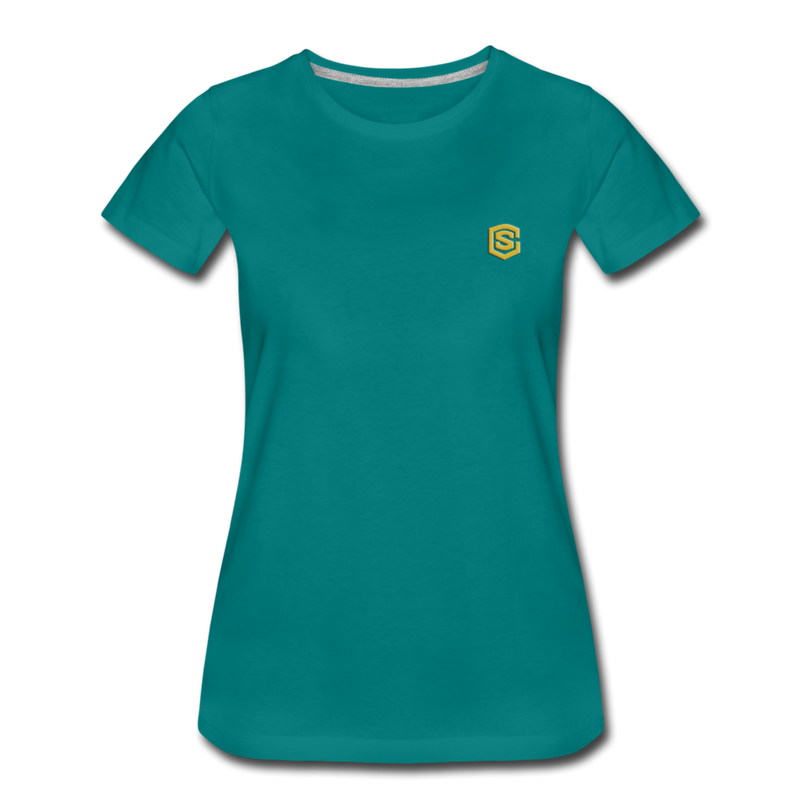 Women’s Premium T-Shirt  WITH GOLD  LOGO - teal