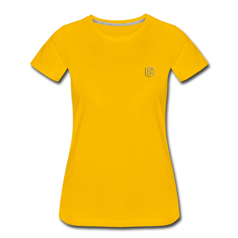 Women’s Premium T-Shirt  WITH GOLD  LOGO - sun yellow