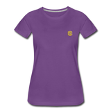 Women’s Premium T-Shirt  WITH GOLD  LOGO - purple