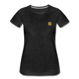 Women’s Premium T-Shirt  WITH GOLD  LOGO - charcoal gray