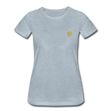 Women’s Premium T-Shirt  WITH GOLD  LOGO - heather ice blue