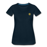 Women’s Premium T-Shirt  WITH GOLD  LOGO - deep navy