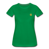 Women’s Premium T-Shirt  WITH GOLD  LOGO - kelly green