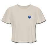 Women's Cropped T-Shirt  WITH BLUE  LOGO - dust