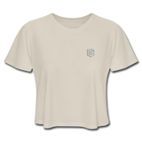 Women's Cropped T-Shirt  WITH  SILIVER LOGO - dust