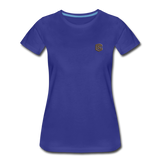 Women’s Premium T-Shirt  WITH BROWN  LOGO - royal blue