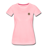 Women’s Premium T-Shirt  WITH BROWN  LOGO - pink