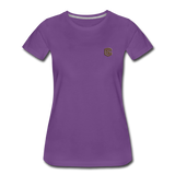 Women’s Premium T-Shirt  WITH BROWN  LOGO - purple