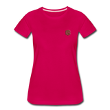 Women’s Premium T-Shirt  WITH BROWN  LOGO - dark pink