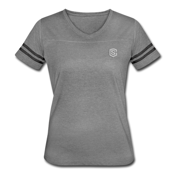 Women’s Vintage Sport T-Shirt   WITH SILIVER LOGO - heather gray/charcoal