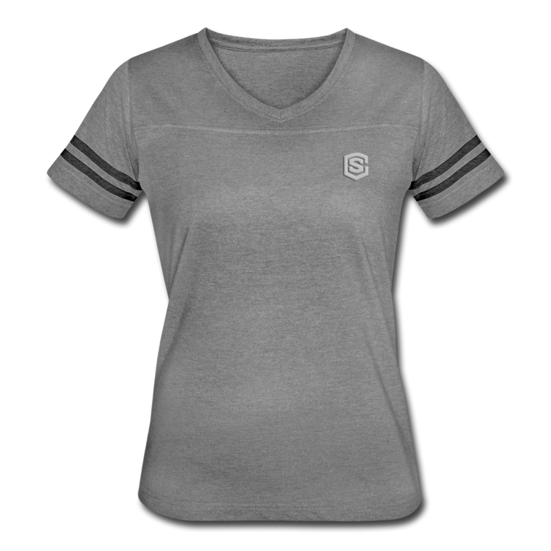 Women’s Vintage Sport T-Shirt   WITH SILIVER LOGO - heather gray/charcoal