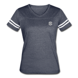 Women’s Vintage Sport T-Shirt   WITH SILIVER LOGO - vintage navy/white