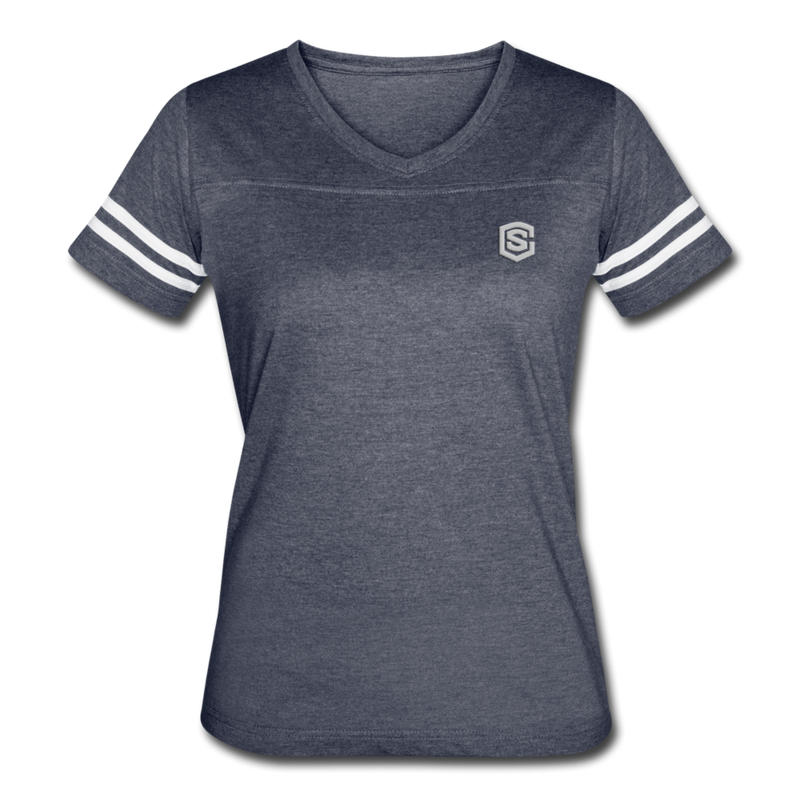 Women’s Vintage Sport T-Shirt   WITH SILIVER LOGO - vintage navy/white