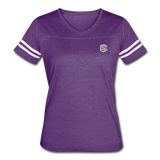 Women’s Vintage Sport T-Shirt   WITH SILIVER LOGO - vintage purple/white