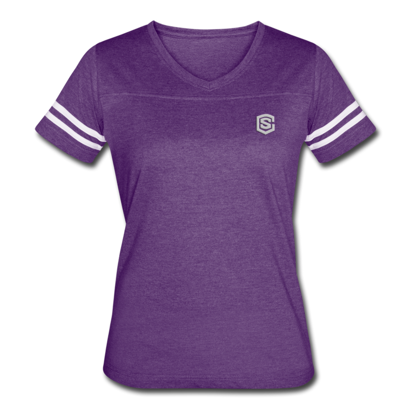 Women’s Vintage Sport T-Shirt   WITH SILIVER LOGO - vintage purple/white