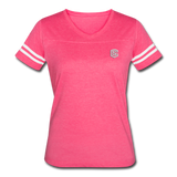 Women’s Vintage Sport T-Shirt   WITH SILIVER LOGO - vintage pink/white