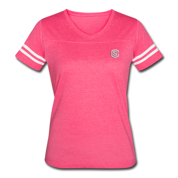 Women’s Vintage Sport T-Shirt   WITH SILIVER LOGO - vintage pink/white