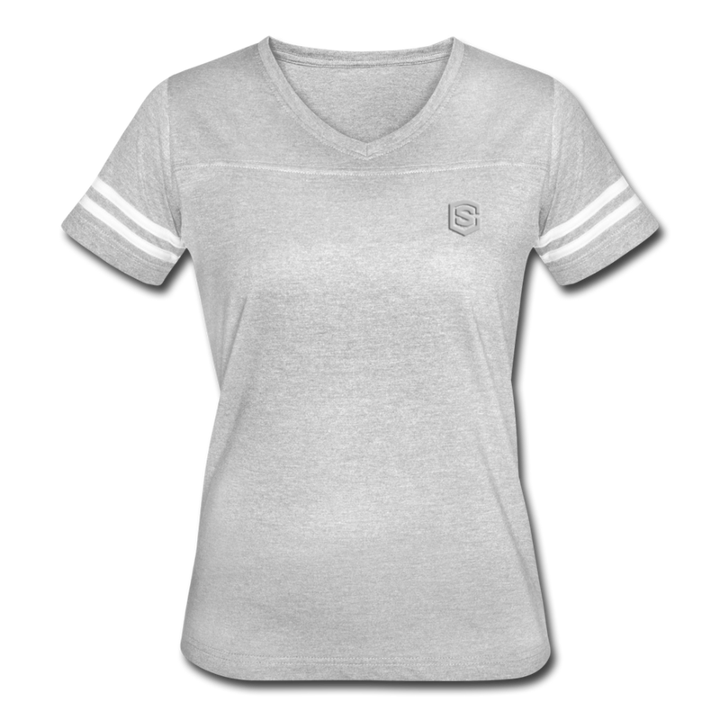 Women’s Vintage Sport T-Shirt   WITH SILIVER LOGO - heather gray/white