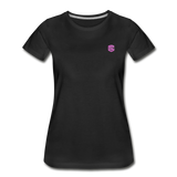 Women’s Premium Organic T-Shirt  WITH PINK  LOGO - black