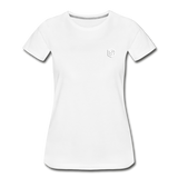 Women’s Premium Organic T-Shirt  WITH  WHITE LOGO - white