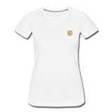 Women’s Premium Organic T-Shirt  WITH GOLD  LOGO - white