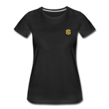 Women’s Premium Organic T-Shirt  WITH GOLD  LOGO - black