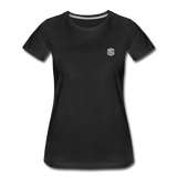 Women’s Premium Organic T-Shirt  WITH SILIVER  LOGO - black