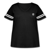 Women’s Premium Organic T-Shirt  WITH SILIVER LOGO - black/white