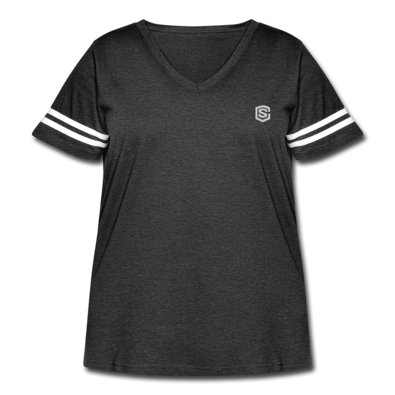 Women’s Premium Organic T-Shirt  WITH SILIVER LOGO - vintage smoke/white