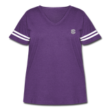 Women’s Premium Organic T-Shirt  WITH SILIVER LOGO - vintage purple/white