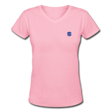 Women's V-Neck T-Shirt   WITH BLUE LOGO - pink