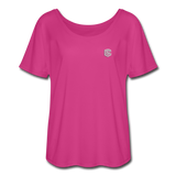 Women’s Flowy T-Shirt   WITH SILIVER LOGO - dark pink