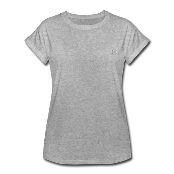 Women's Relaxed Fit T-Shirt   WITH SILIVER LOGO - heather gray